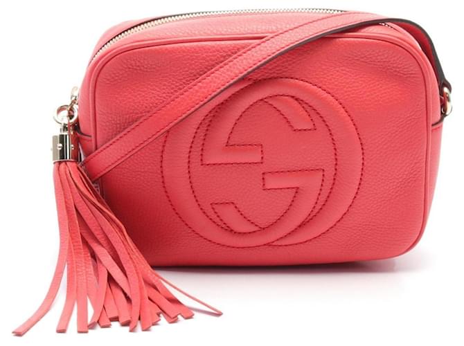 Borsa Disco Soho Gucci Rosso Pelle  ref.1525360