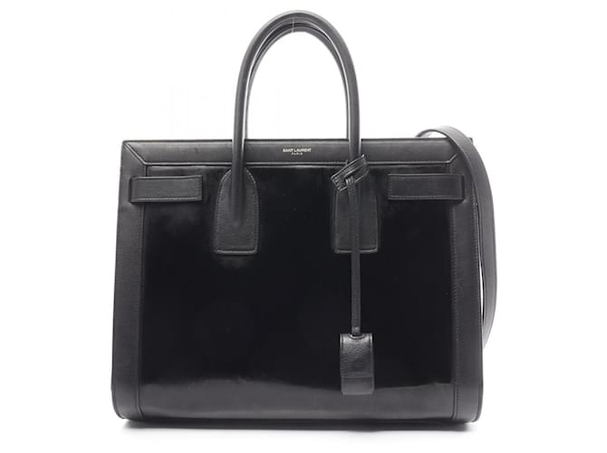 Bolsa Saint Laurent Sac du Jour Preto Couro  ref.1525369