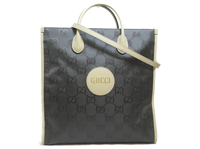 Bolso tote 2 en 1 Gucci Castaño Blanco Nylon  ref.1525380