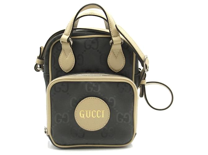 Bolsa de Ombro GUCCI Off the Grid Marrom Bege Couro Nylon  ref.1525381