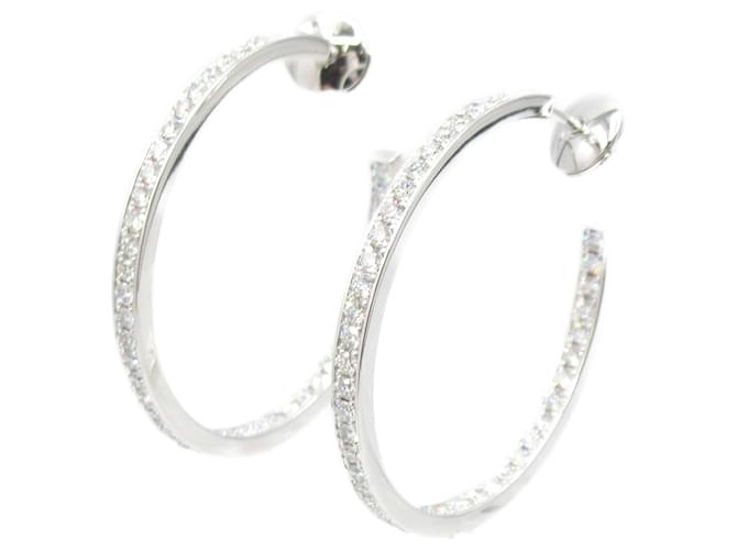 Cartier Classic Hoop Large Earrings Golden White gold  ref.1525385