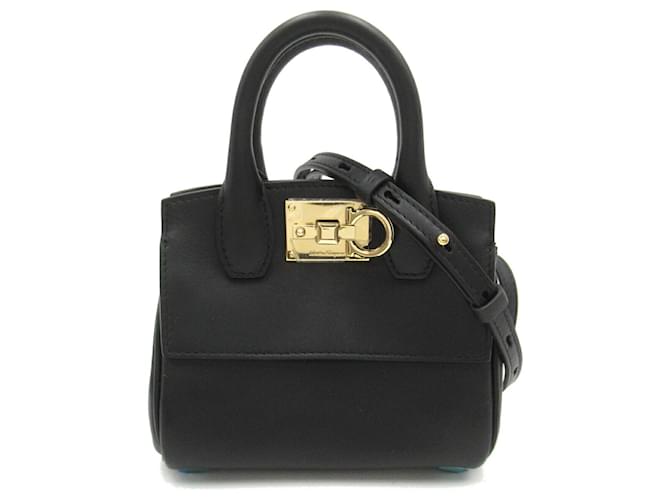 Salvatore Ferragamo Black Leather Shoulder Bag  ref.1525391