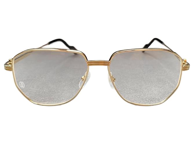 Cartier Lunettes homme Métal Bijouterie dorée  ref.1525399