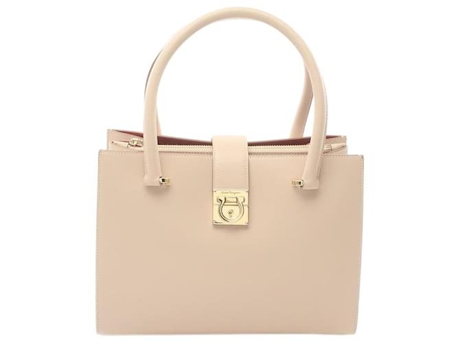 Bolso Gancini de Salvatore Ferragamo Rosa Cuero  ref.1525438