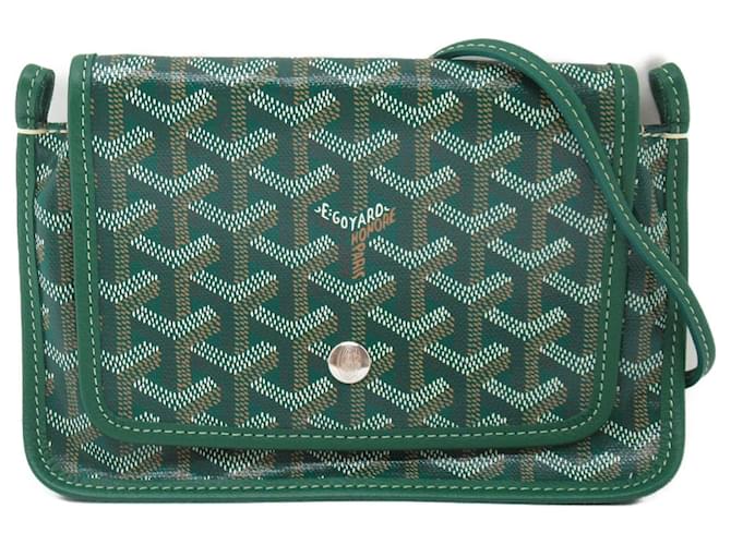 Bolsa de ombro Goyard Plume Pouch Wallet Verde Lona  ref.1525448