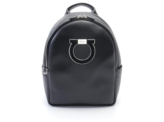 Salvatore Ferragamo Gancini Rucksack Backpack Black Leather  ref.1525450