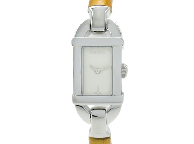 Reloj Bangle Gucci de acero inoxidable para damas marfil 6800L  ref.1525462