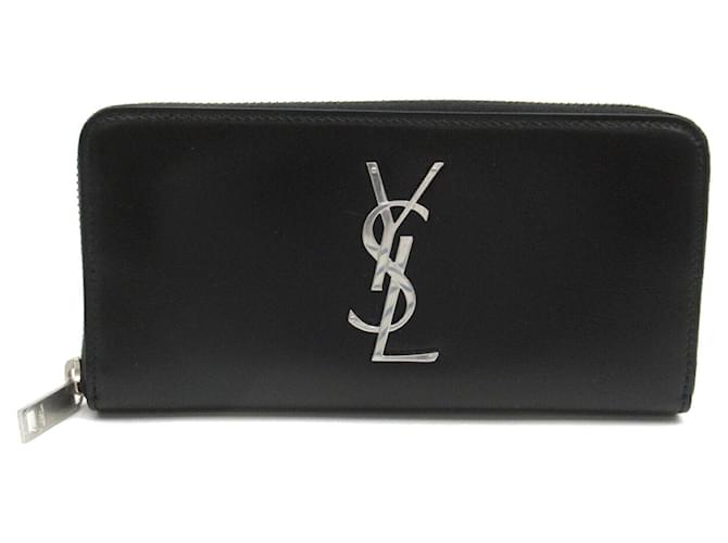 Saint Laurent Black Leather Bi-Fold Wallet  ref.1525467