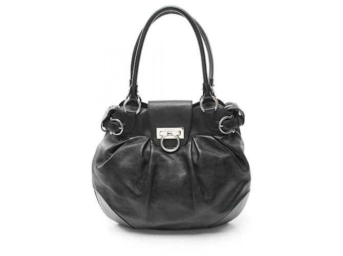 Bolsa Gancini da Salvatore Ferragamo Preto Couro  ref.1525479