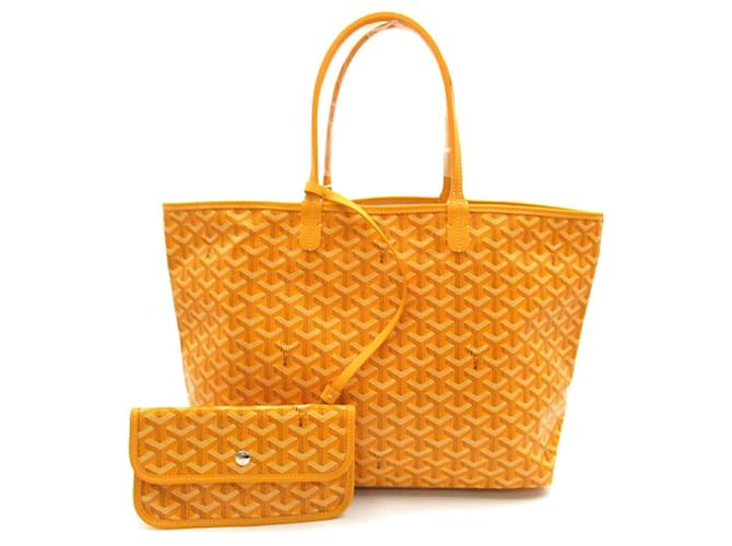 Bolsa tote Goyard Saint Louis PM Amarelo Couro Lona  ref.1525512