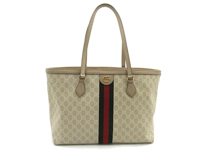 Sac fourre-tout moyen Ophidia GG de GUCCI Toile Beige  ref.1525537