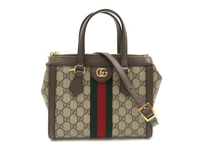 Sac tote GG Ophidia petit de GUCCI Toile Marron  ref.1525538