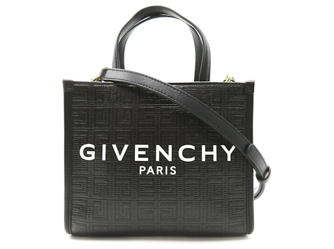 Bolso de hombro de lona negra recubierta Givenchy Negro Lienzo  ref.1525546