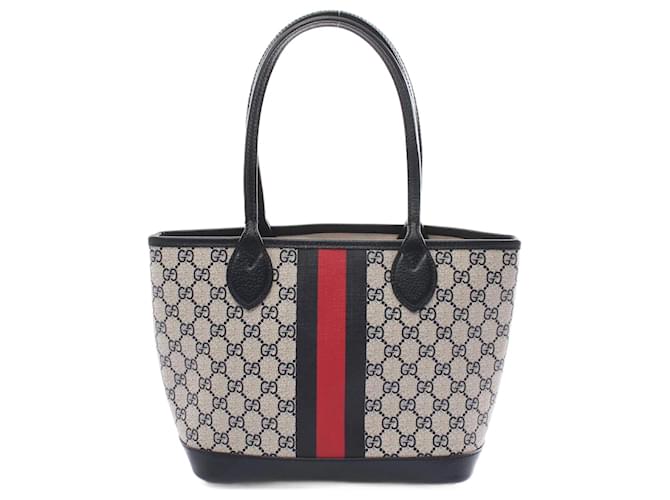 Sac tote Gucci Ophidia GG Supreme Small Cuir Toile Noir Multicolore  ref.1525553