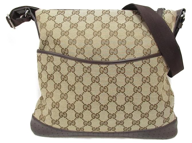 Sac à épaule Gucci en toile GG beige et marron  ref.1525570