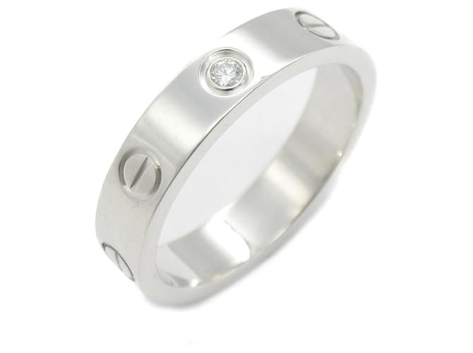 Bague Cartier Love 1P Diamant en Or Blanc  ref.1525574