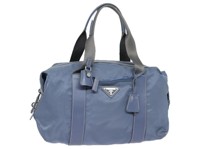 PRADA Sac à main en nylon bleu Auth 80868  ref.1525601