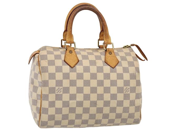 LOUIS VUITTON Sac à main Speedy 25 Damier Azur N41534 LV Auth 81541  ref.1525620