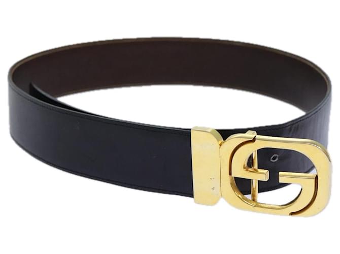 Ceinture GUCCI en cuir 37"" noire Auth th5131  ref.1525628