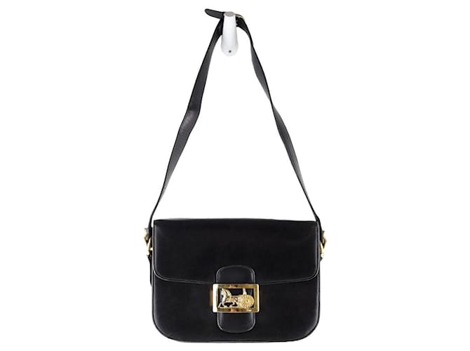 Céline Sac Triomphe Vintage en cuir Noir  ref.1525635