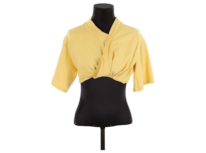 Jacquemus T-shirt en coton Jaune  ref.1525656