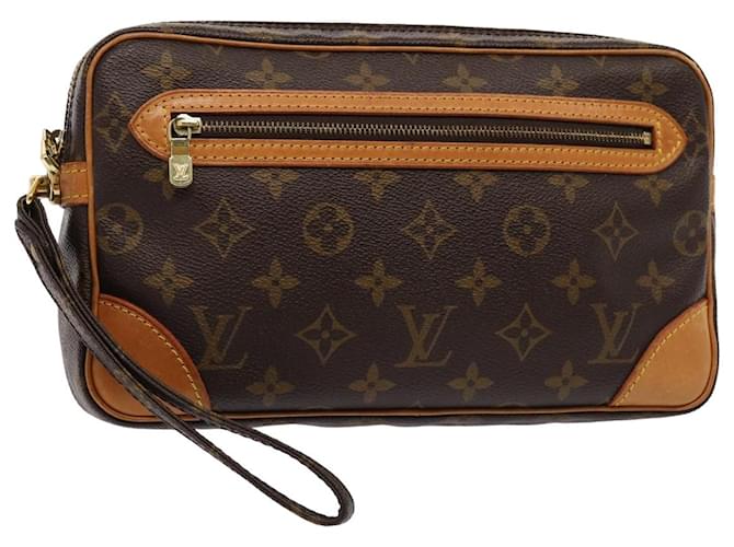 LOUIS VUITTON Monogram Marly Dragonne GM Sac Clutch M51825 LV Auth yk13449 Toile Monogramme  ref.1525678