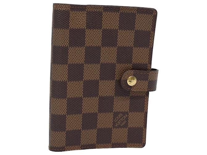 LOUIS VUITTON Agenda PM Damier Ebene Couverture Planificateur de Jour R20700 LV Auth th5124  ref.1525768