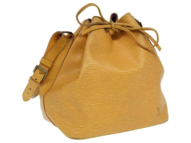 LOUIS VUITTON Epi Petit Noe Sac à épaule Tassili Jaune M44109 LV Auth 82438 Cuir  ref.1525770