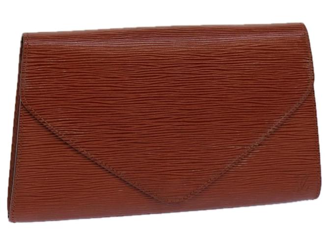 LOUIS VUITTON Pochette Epi Art Déco Marron M52633 LV Auth 82376 Cuir  ref.1525805