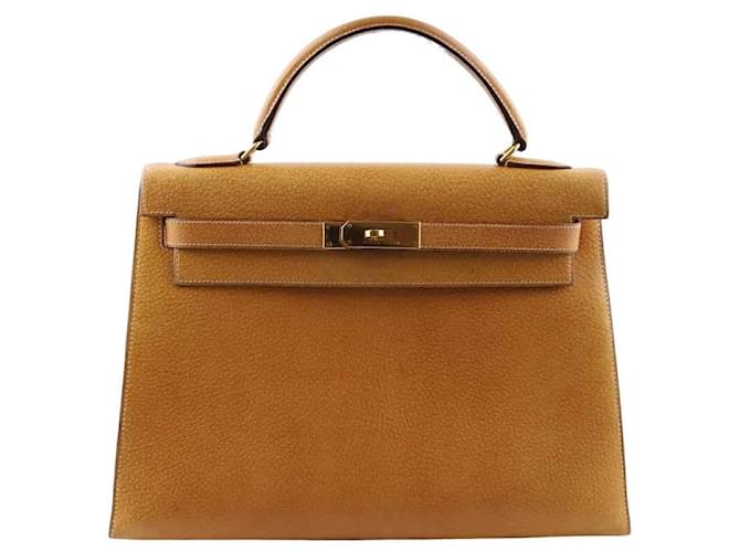 Hermès Kelly 32 leather bag Beige  ref.1525846