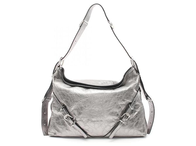 Sac à bandoulière moyen Voile Givenchy Cuir Argenté  ref.1525854