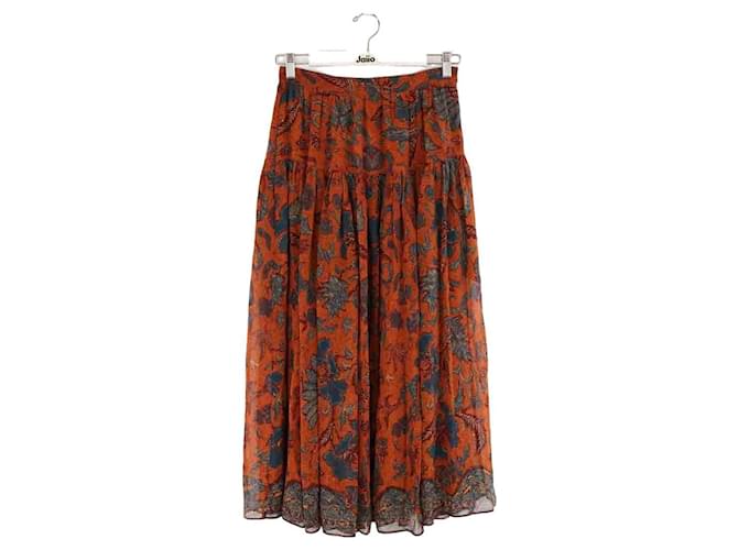 Ulla Johnson Jupe en soie Rouge  ref.1525857