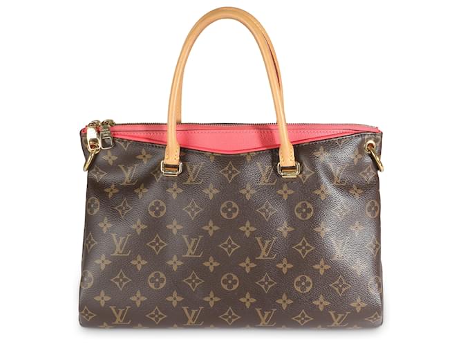 Louis Vuitton Litchi Monogram Canvas Pallas Pink Cloth  ref.1525884