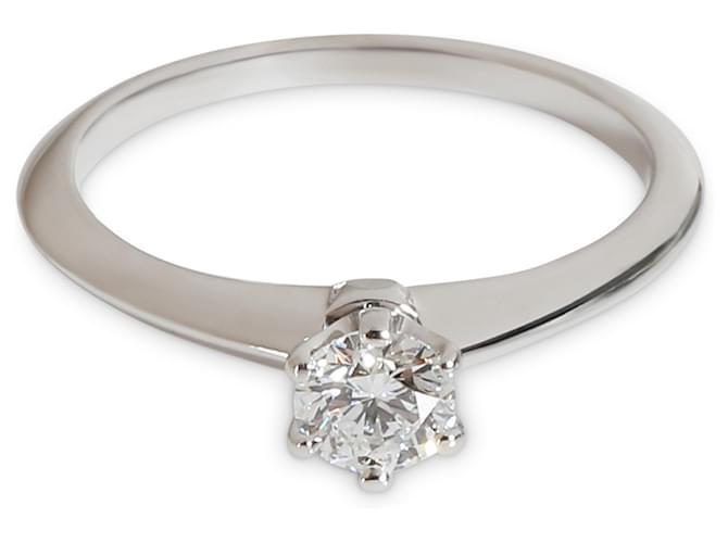 Tiffany & Co Bague de fiançailles Tiffany Solitaire en platine E VVS1 0,32 CTW  ref.1525888