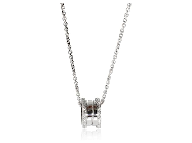 Bulgari Collier de mode BVLGARI B.zero1 en or blanc 18 carats 0,38 CTW  ref.1525890