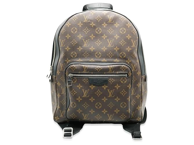 Louis Vuitton Monogram Macassar Josh Backpack Brown Black Leather Cloth  ref.1525917