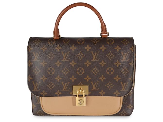 Louis Vuitton Canvas Monograma Sésame Marignan Marrom Bege Lona  ref.1525927