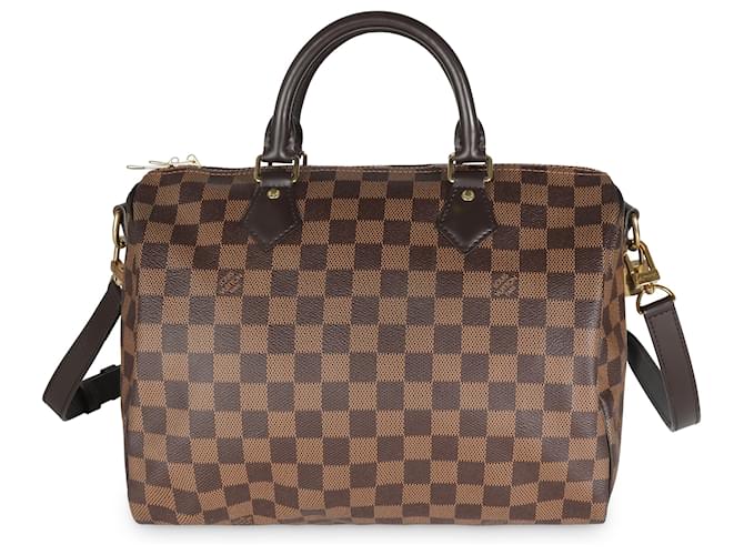 Louis Vuitton Damier Ebene Toile Speedy Bandoulière 30 Marron  ref.1525928