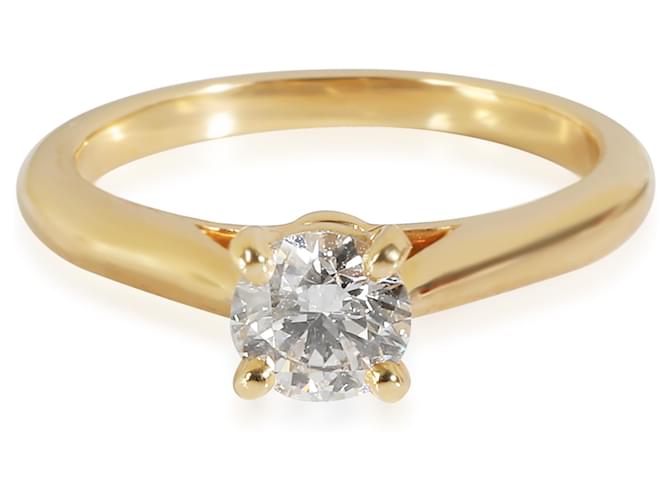 Bague de fiançailles solitaire en diamant Cartier 1895 en or jaune 18 carats F VVS2 0,5 CTW  ref.1525954