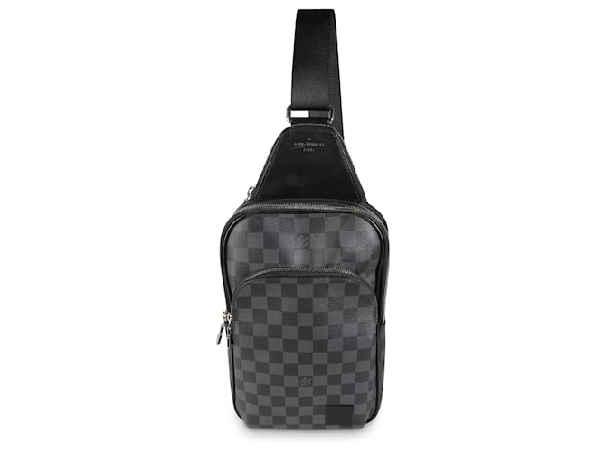 Sac à bandoulière Avenue en toile Damier Graphite Louis Vuitton Noir  ref.1525978