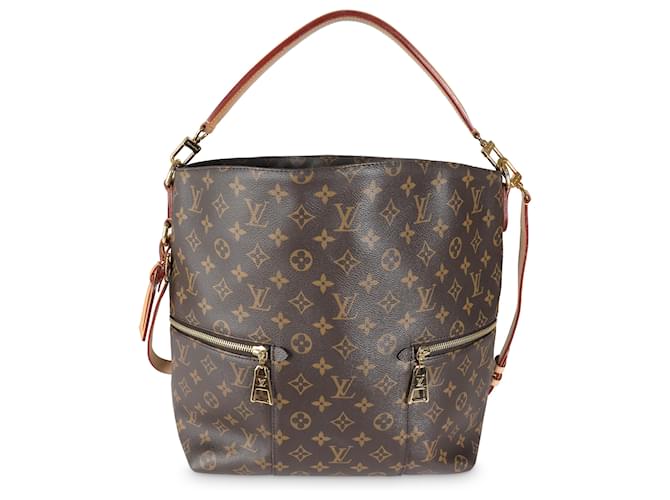 Sac Hobo Melie en toile Monogram Louis Vuitton Marron  ref.1525991