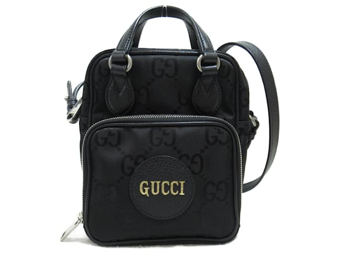 Sac à épaule en nylon noir Gucci  ref.1526049