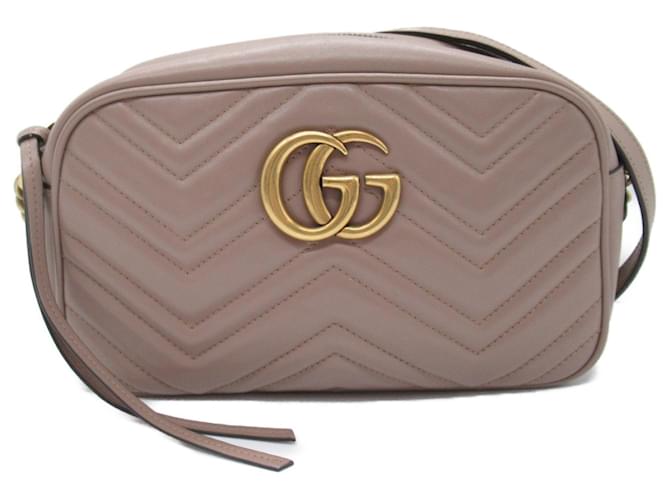 Gucci GG Marmont Shoulder Bag Beige Leather  ref.1526068