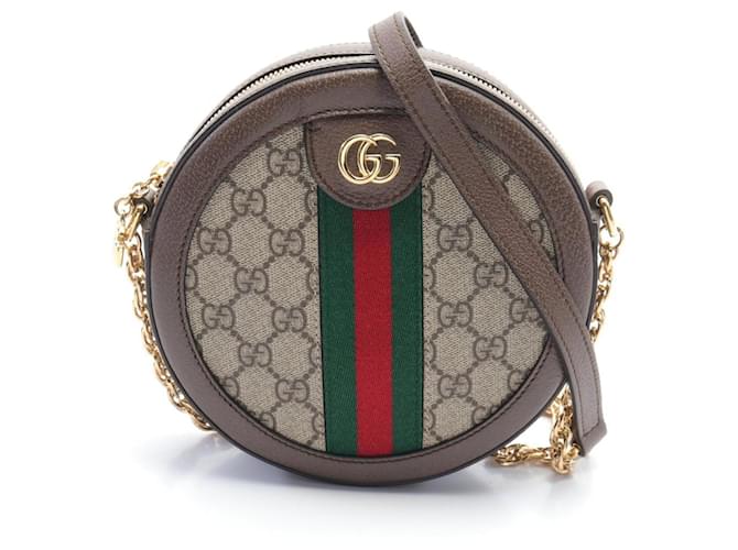 Sac à épaule Gucci Ophidia Sherry Line GG Supreme Cuir Toile Marron Multicolore Beige  ref.1526086