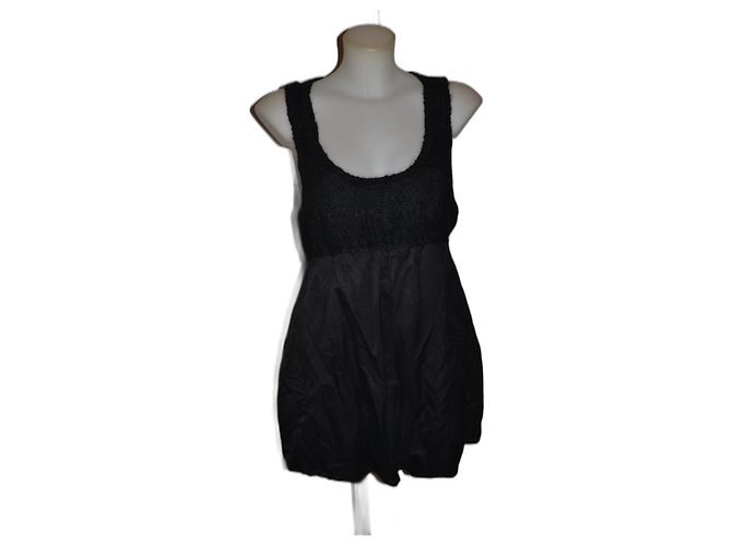 Abito mini Ermanno Scervino nero in seta e cotone