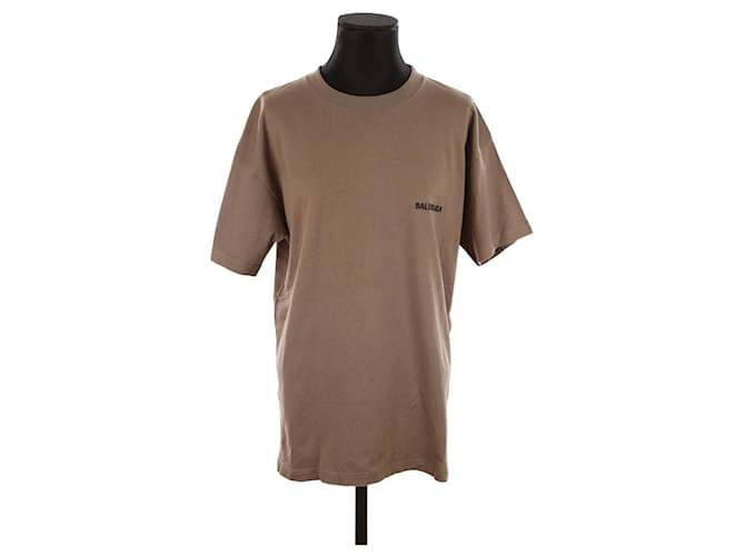 Balenciaga T-shirt en coton Marron  ref.1526168