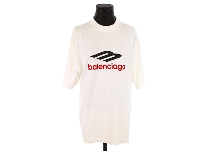 Balenciaga T-shirt en coton Blanc  ref.1526170