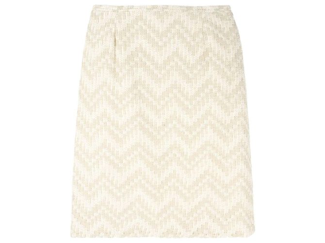 Jean Louis Scherrer Strickrock Jean-Louis Scherrer Beige Roh Sand