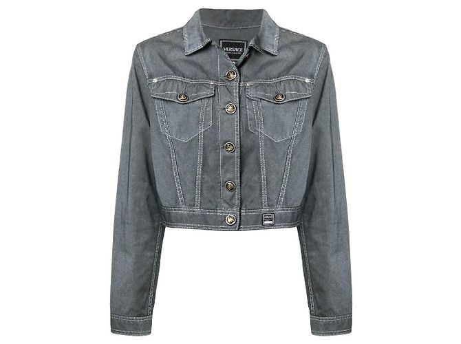 Versace Grey Denim Jacket