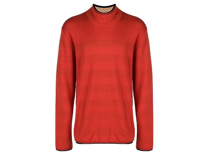 Oranger Wollpullover Issey Miyake